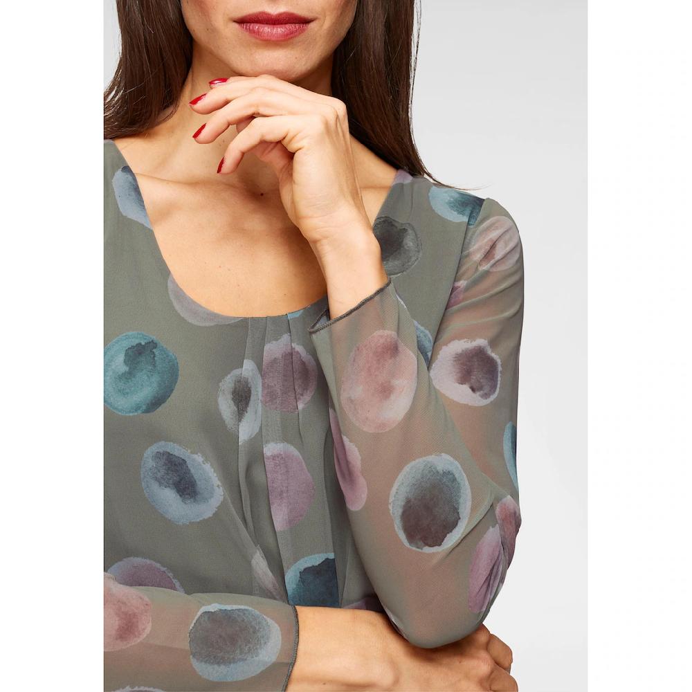 Aniston SELECTED Schlupfbluse mit blickdichtem Jerseyfutter 50% Rabatt mit kostenlosem Versand