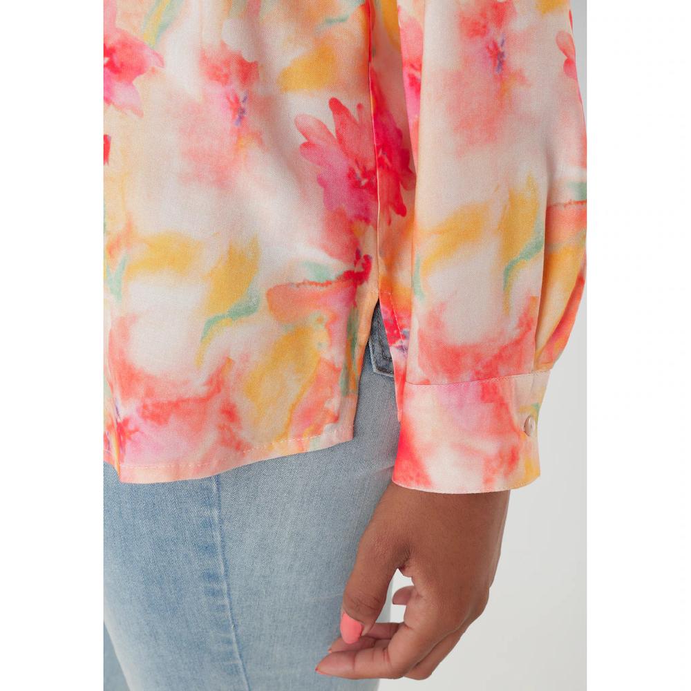 Aniston SELECTED Hemdbluse mit frischen und farbenfrohen Batikdruck - NEUE KOLLEKTION Clearance-Verkauf