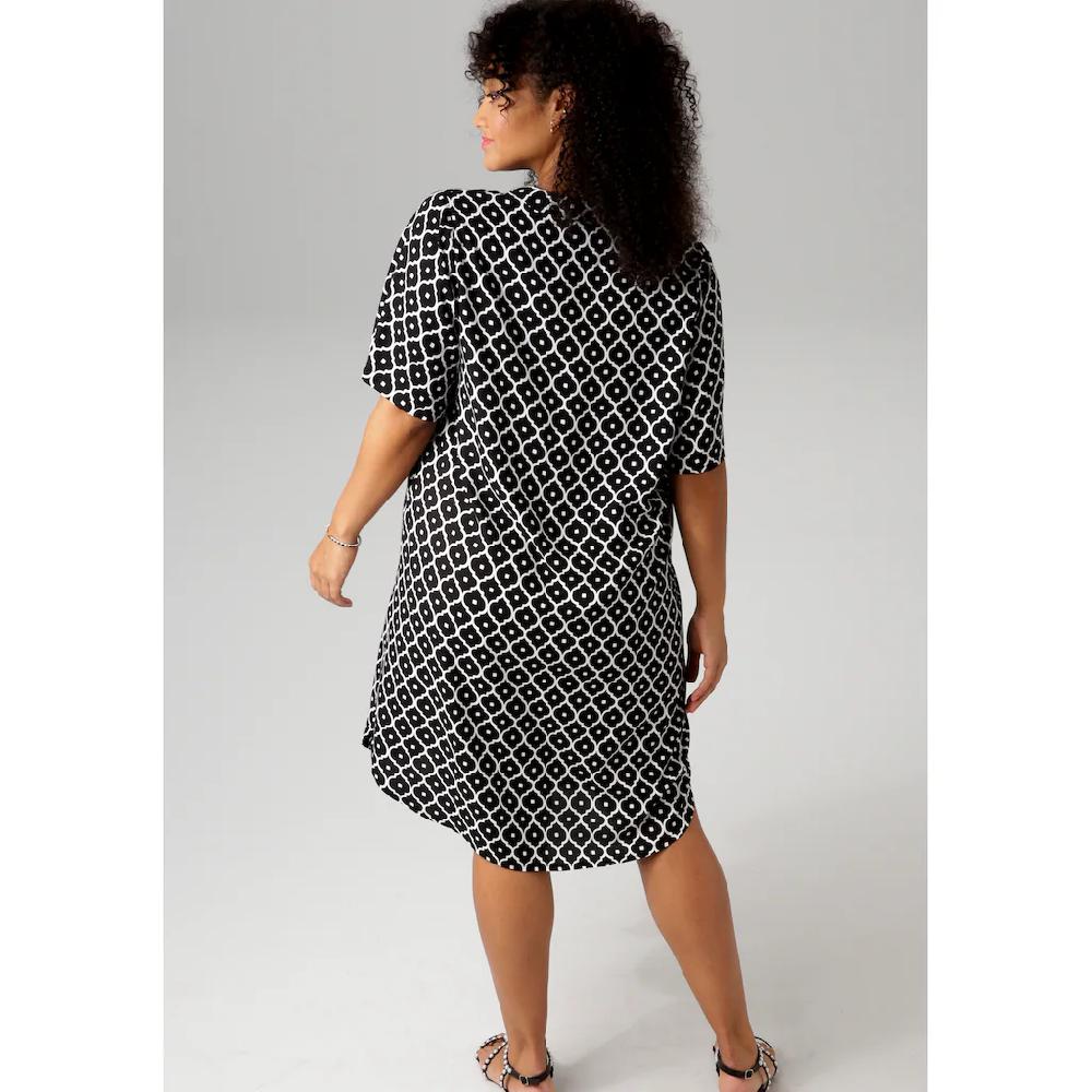 Aniston PLUS Blusenkleid in trendigen Druck - NEUE KOLLEKTION 50% Rabatt für begrenzte Zeit