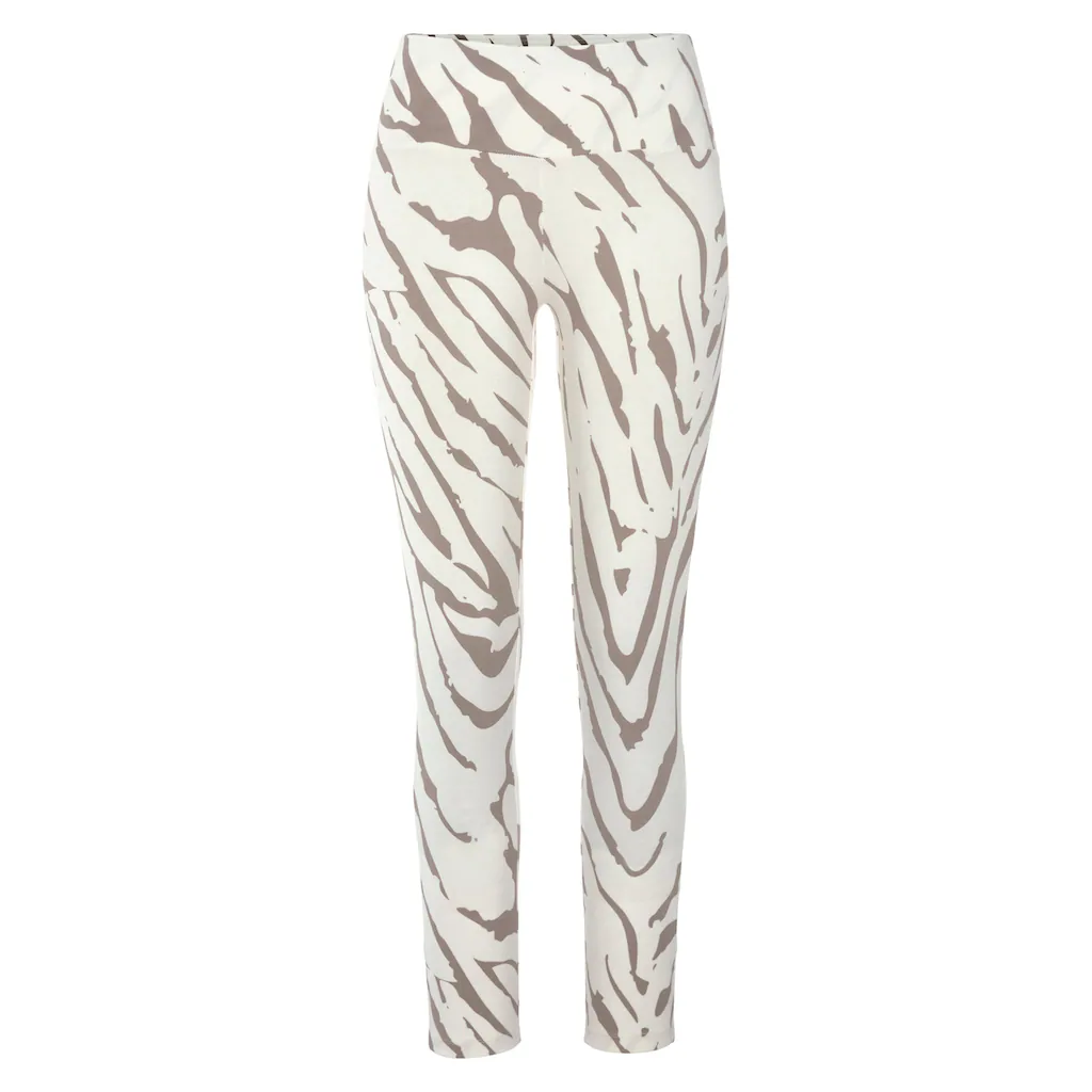 LASCANA Leggings mit Zebramuster und breitem Bund Loungewear 2025