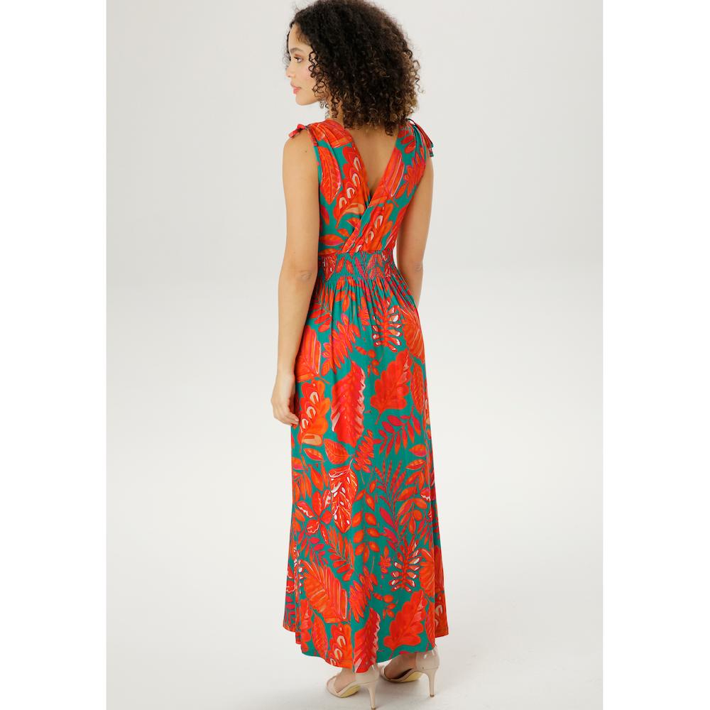 Aniston SELECTED Sommerkleid mit breiten Trägern zum Raffen Outlet