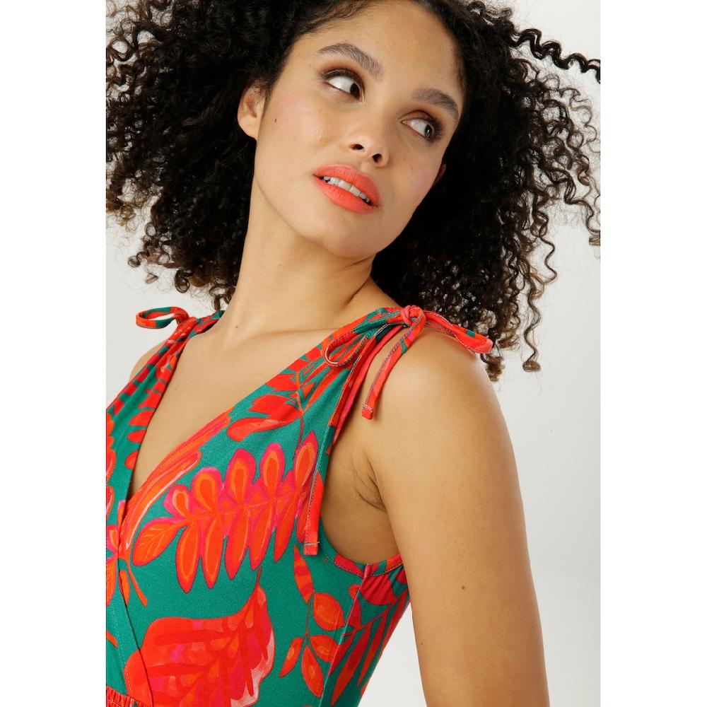Aniston SELECTED Sommerkleid mit breiten Trägern zum Raffen Outlet