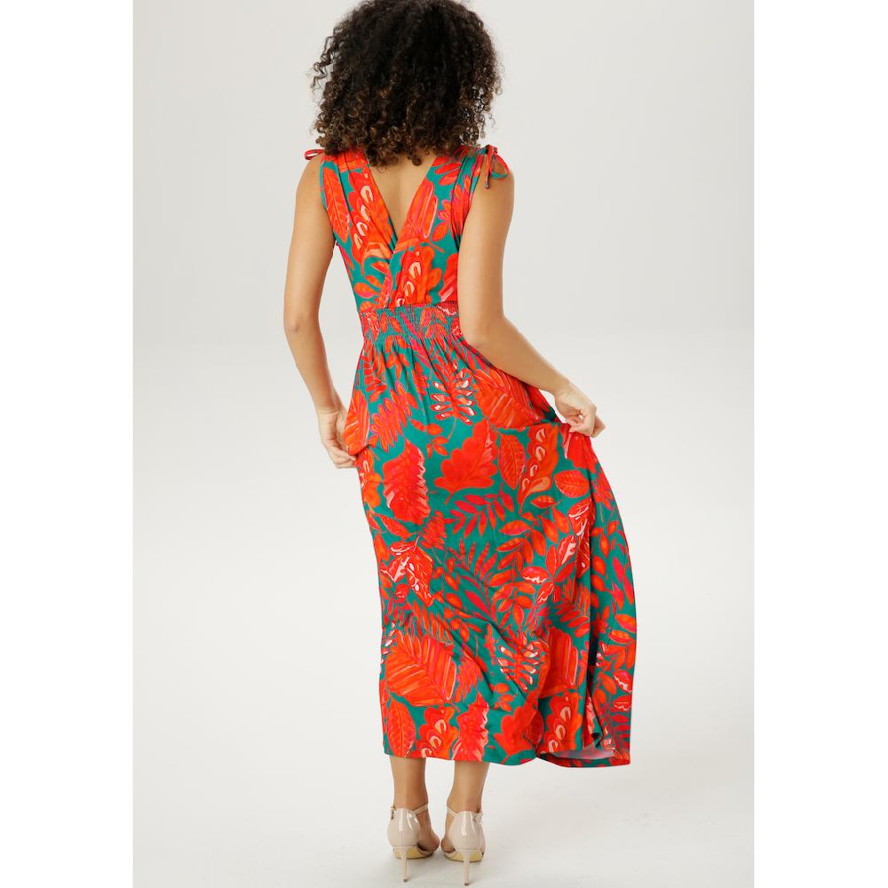 Aniston SELECTED Sommerkleid mit breiten Trägern zum Raffen Outlet