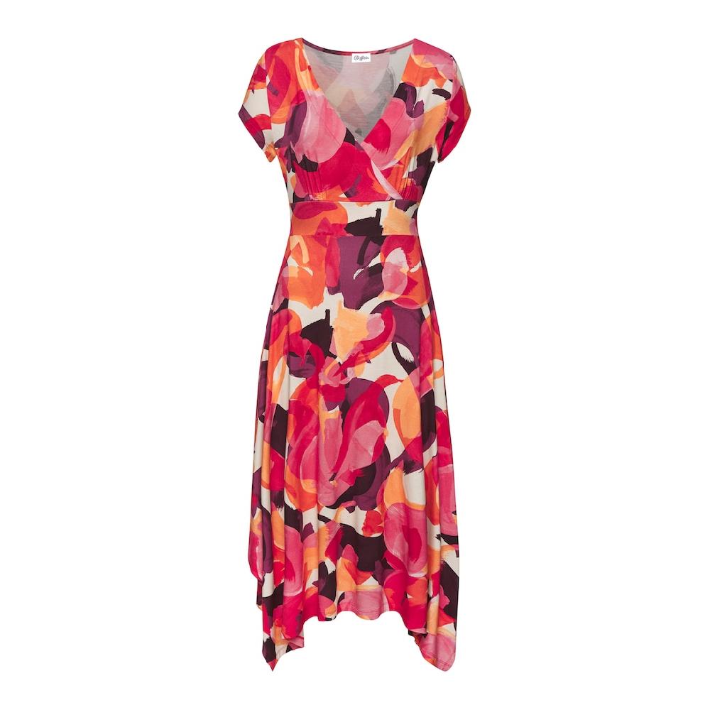 Vivance Midikleid mit Alloverdruck luftiges Sommerkleid in Wickeloptik Strandkleid Günstiger Verkauf