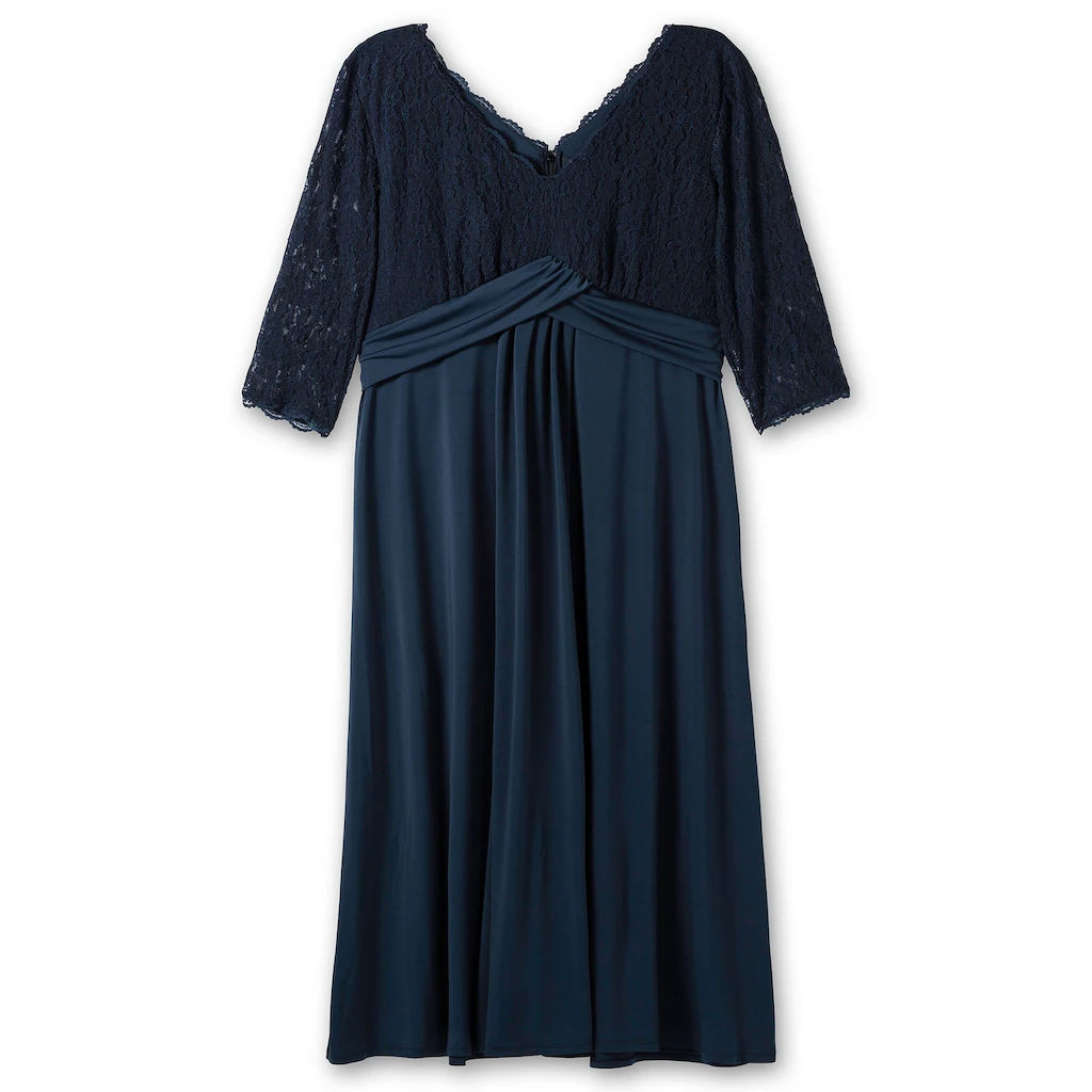 Sheego Abendkleid »Große Größen« mit Oberteil aus floraler Spitze Begrenztes Angebot