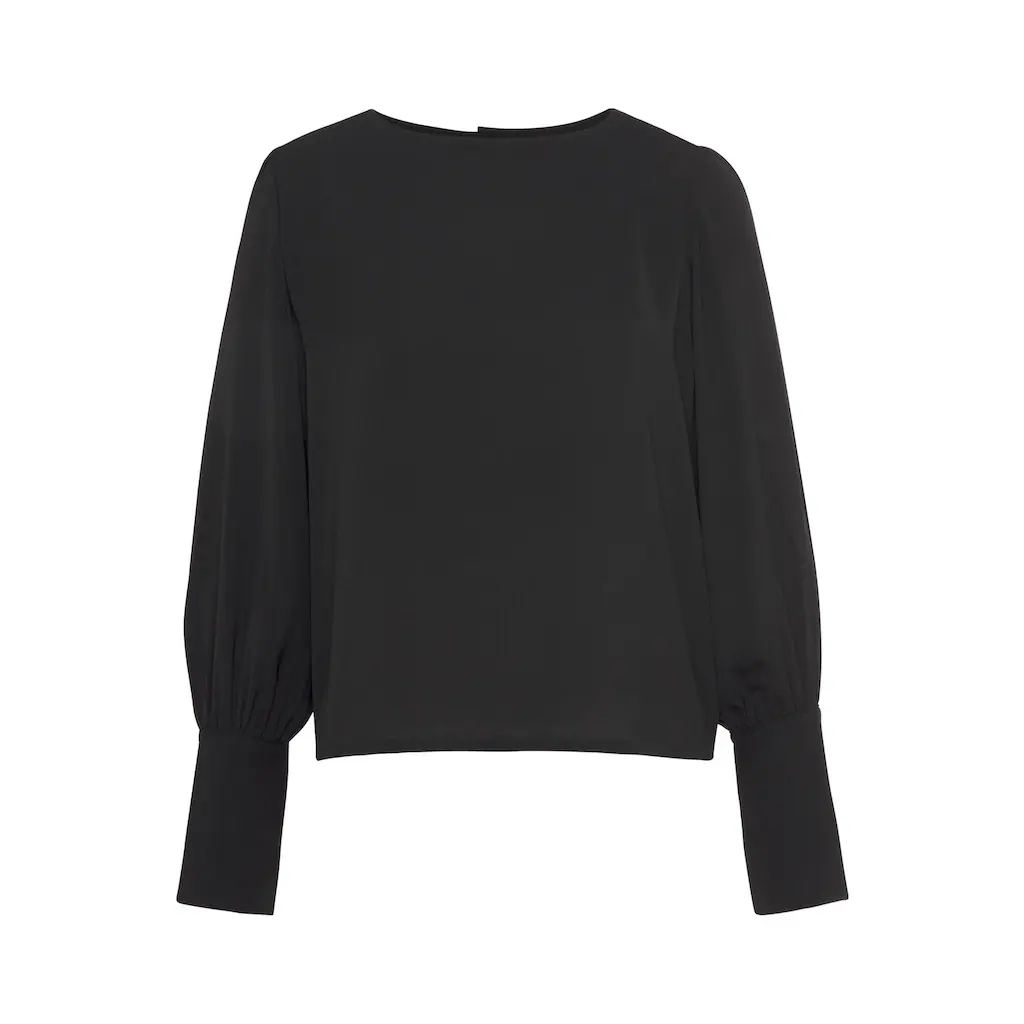 LASCANA Langarmbluse mit Knopfleiste hinten elegante Damenbluse Business-Look Black Friday