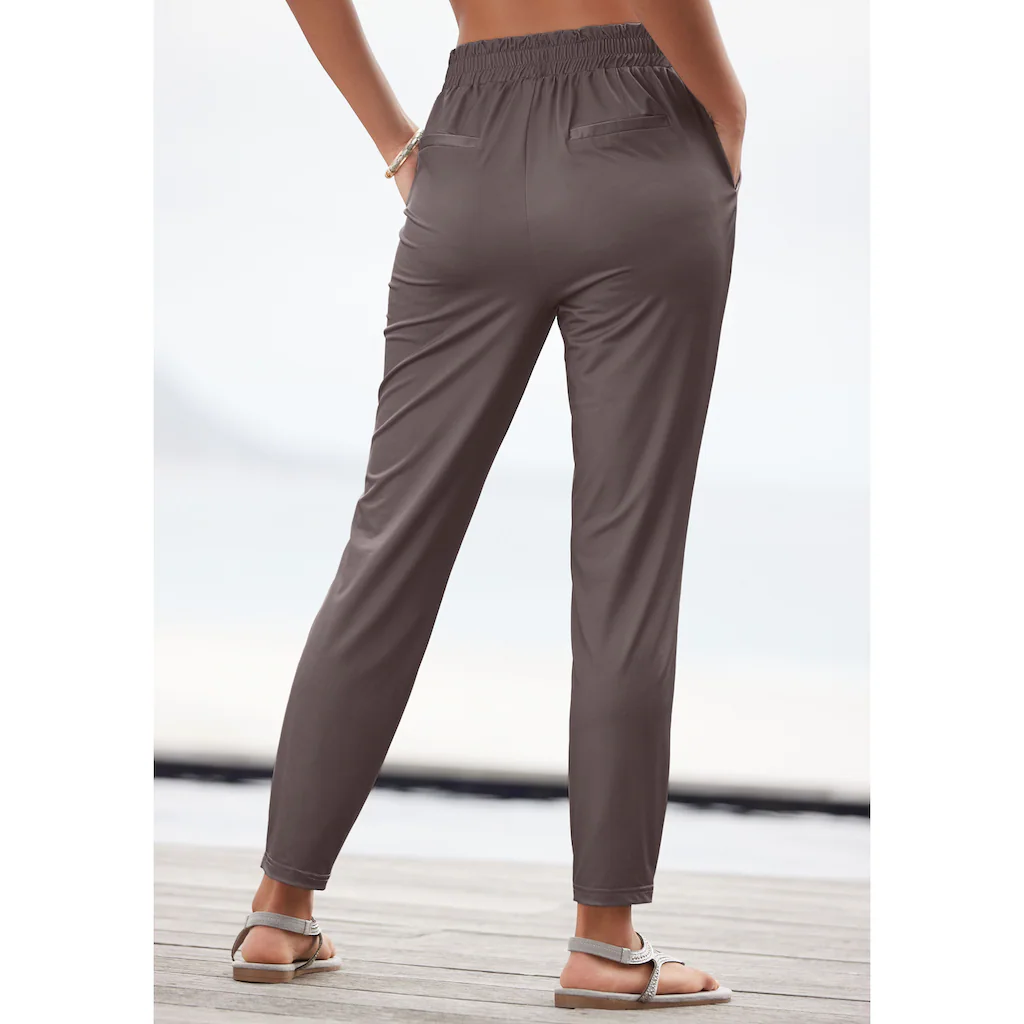LASCANA Schlupfhose aus glatter Jerseyqualität leichte Sommerhose mit Taschen bügelfrei Weihnachtsangebot