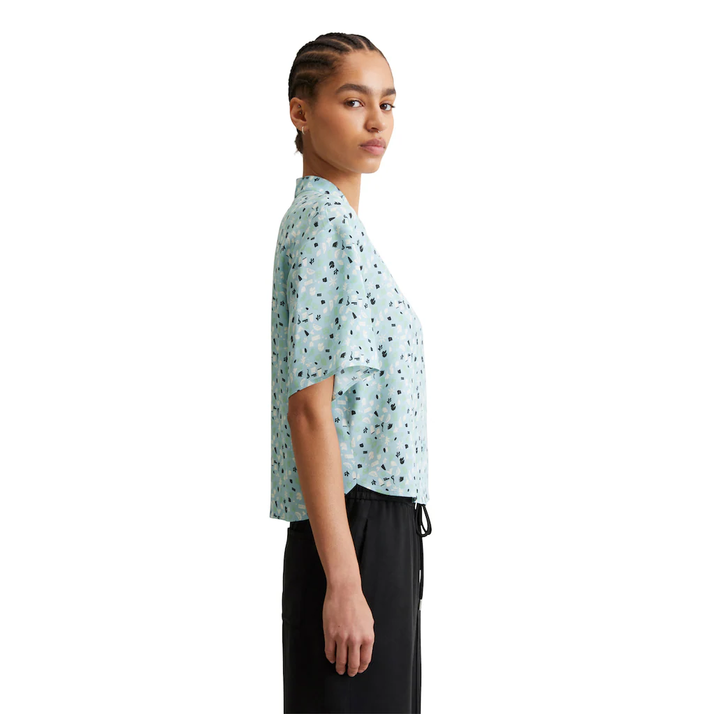 Marc O'Polo DENIM Kurzarmbluse »aus LENZING™ ECOVERO™« Top Angebot