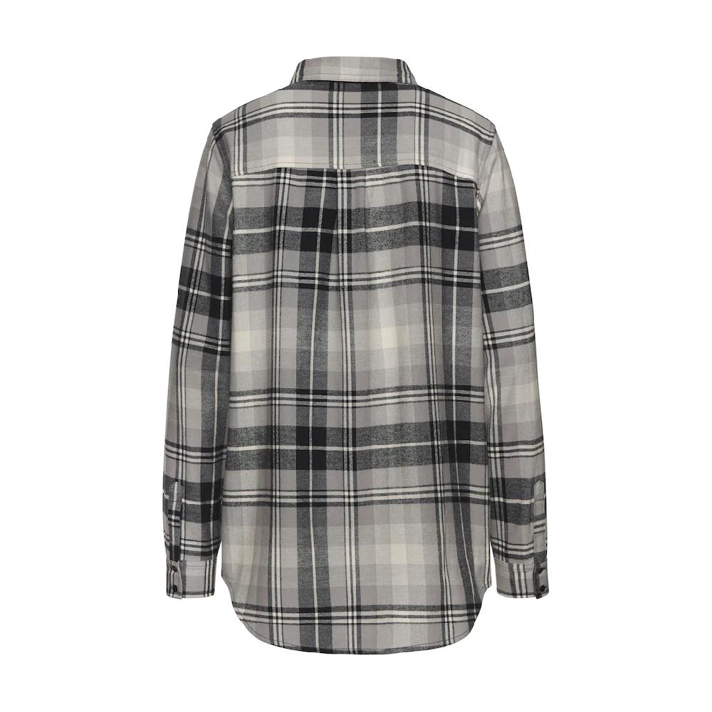 Buffalo Hemdbluse aus weichem Flanell mit Blusenkragen Flanellhemd Karobluse VIP-Rabatte