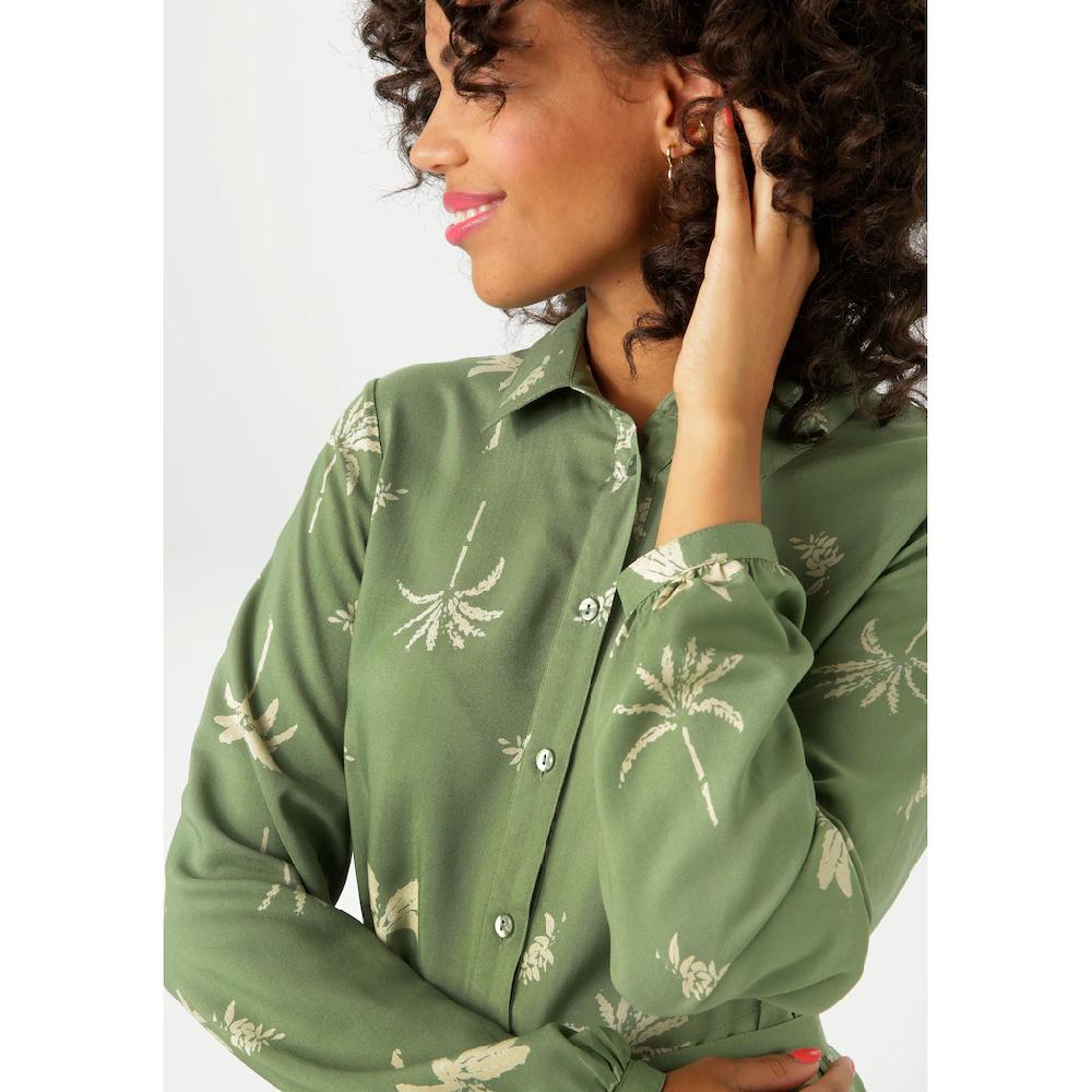 Aniston CASUAL Maxikleid (mit abnehmbarem Bindeband) mit Palmen bedruckt - jedes Teil ein Unikat - NEUE KOLLEKTION Wochenangebot