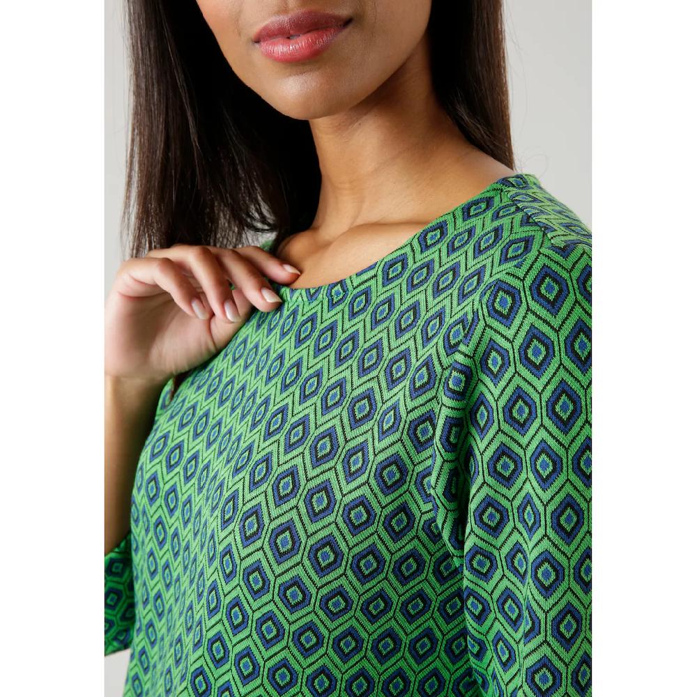 Aniston SELECTED Jerseykleid mit trendy Retromuster Kostenlose Rückgabe