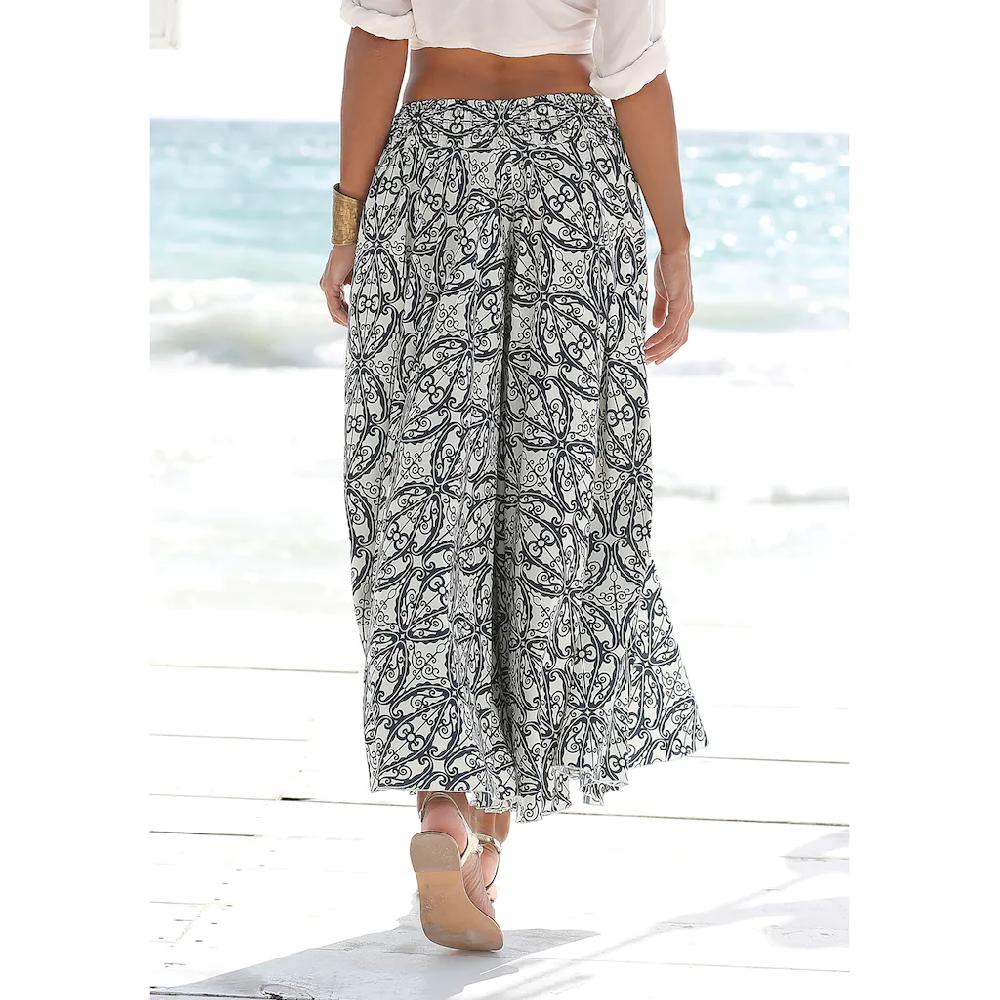 LASCANA Hosenrock mit Alloverdruck Culotte extraweites Bein Letzte 3 Tage