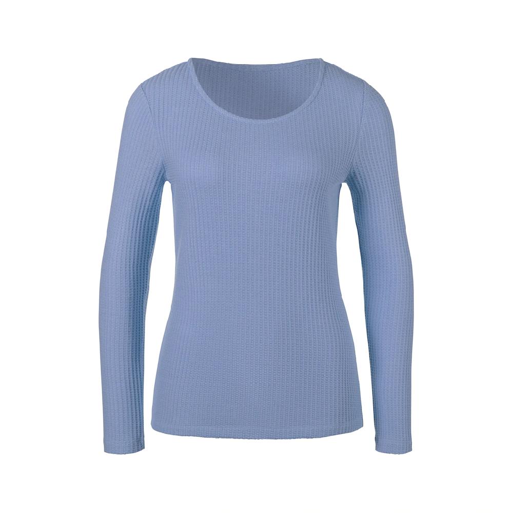 LASCANA Langarmshirt »in modischer Piqué-Optik« aus pflegeleichter Qualität mit Viskose Neueste Stile