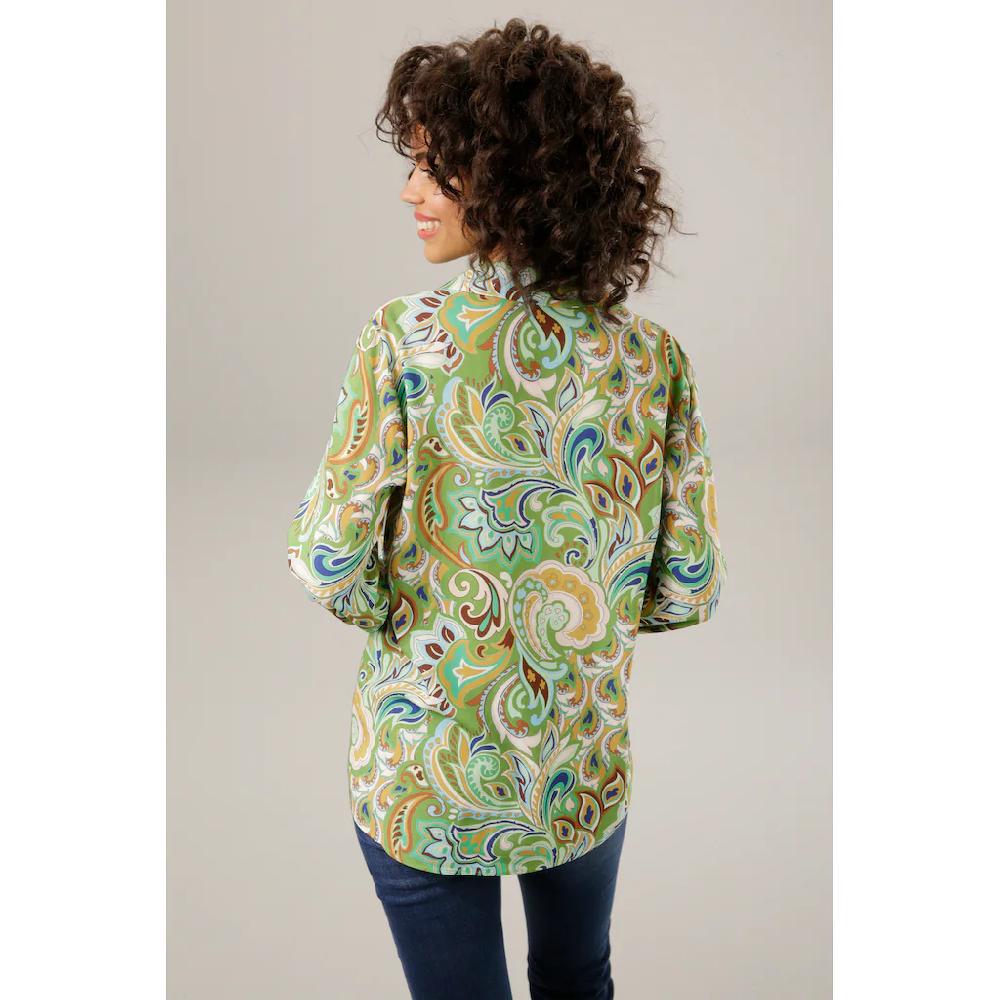 Aniston CASUAL Hemdbluse graphische Paisley-Muster - jedes Teil ein Unikat Letzte 2 Tage