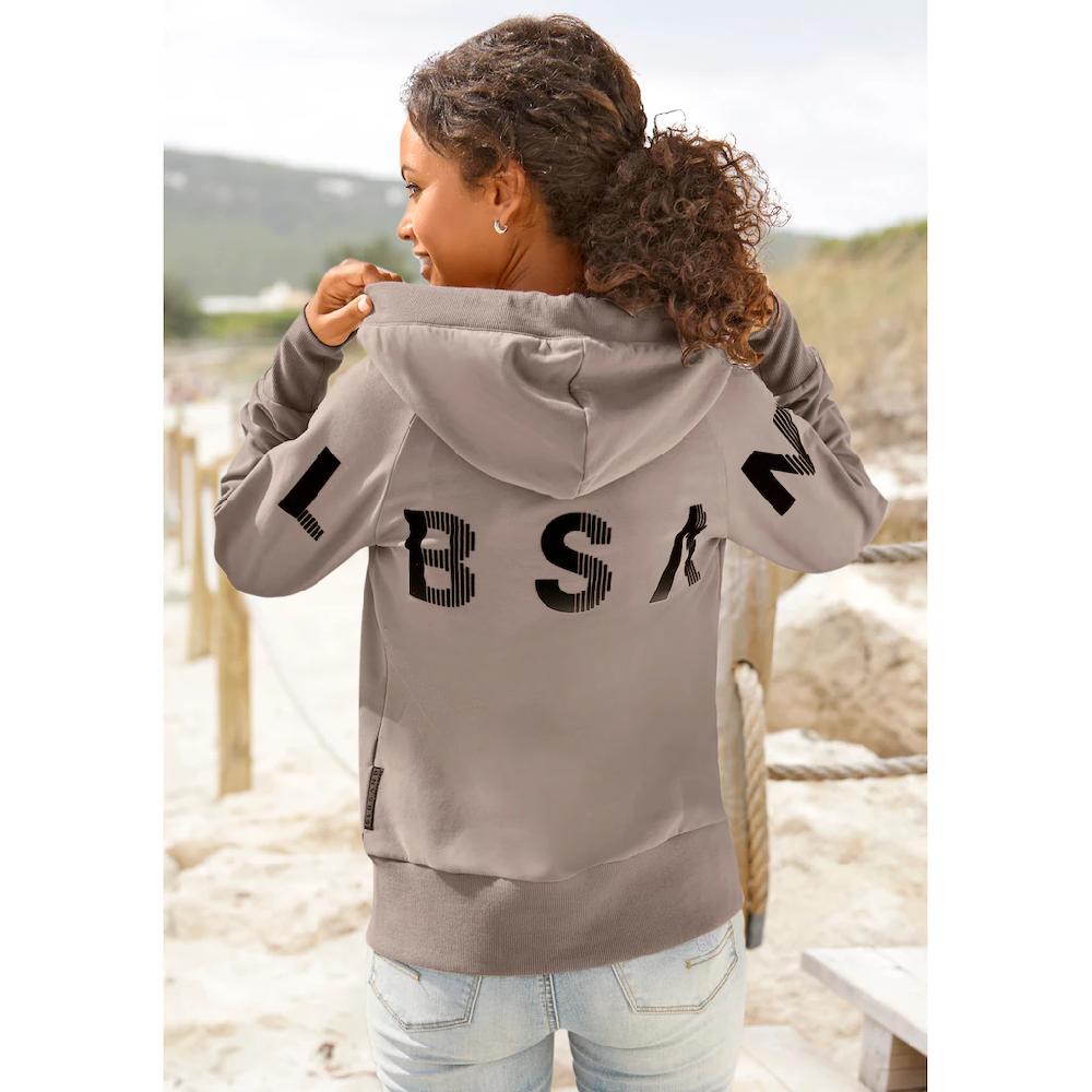 Elbsand Sweatjacke »Kekoa« mit großem Logodruck hinten bequeme Freizeitjacke mit Taschen Nur noch ein Tag übrig