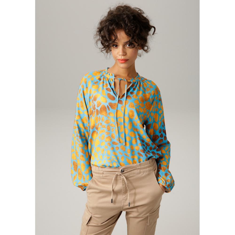 Aniston CASUAL Schlupfbluse mit interessanten Alloverdruck Kostenloser Versand international
