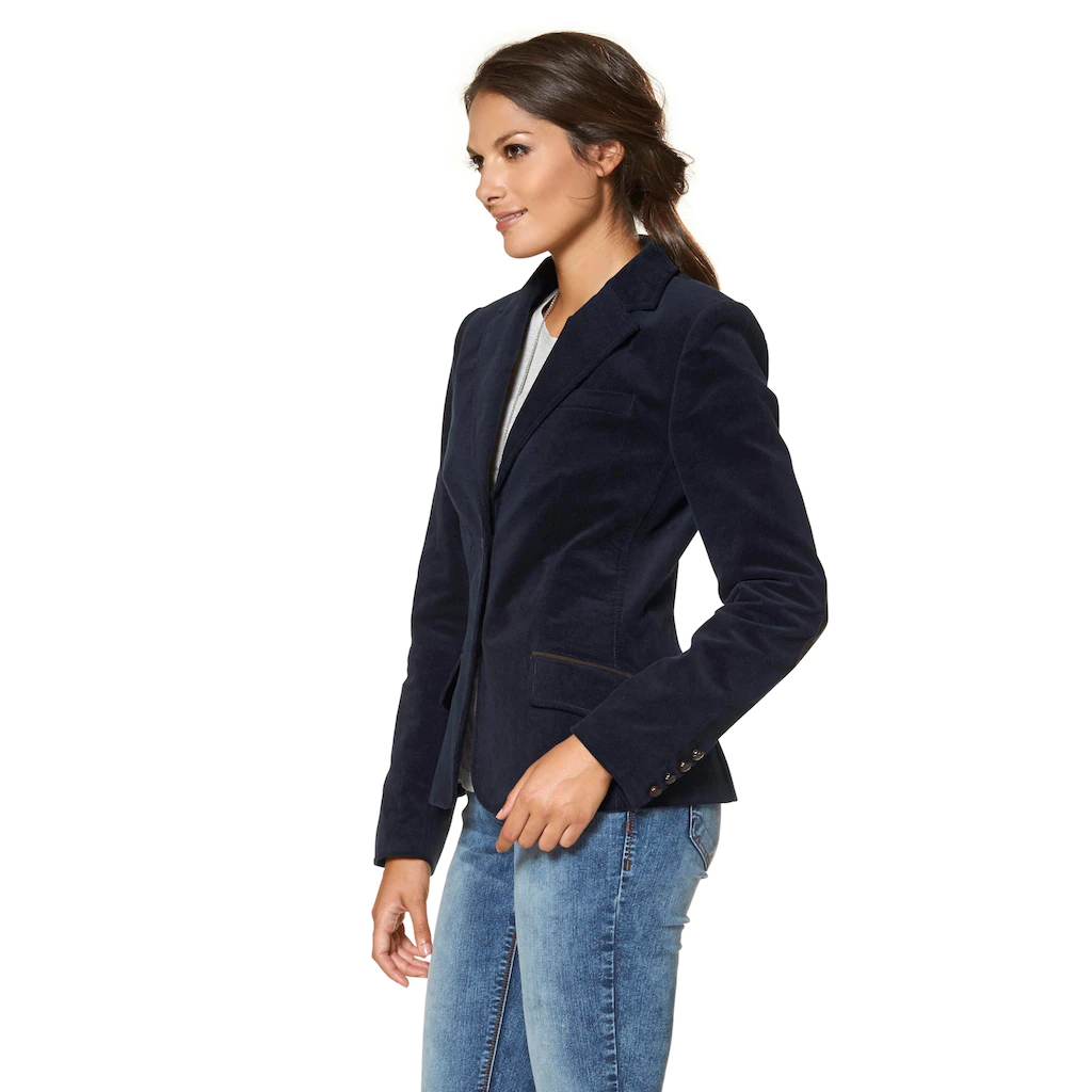 Aniston CASUAL Jackenblazer mit Stoff-Einfassungen und Ärmelpatches Fabrikladen