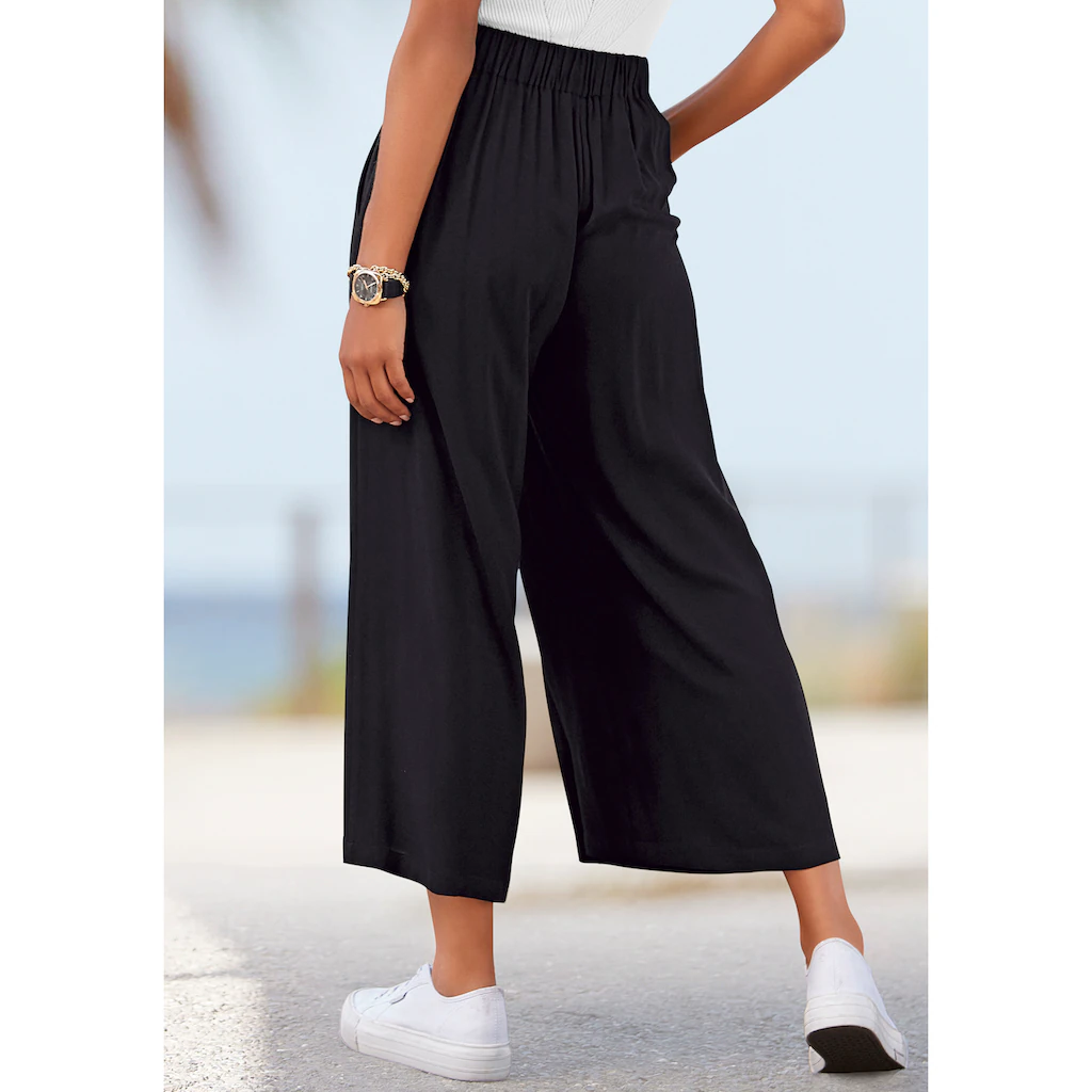 LASCANA Culotte mit Taschen weites Bein luftige Viskose sommerlich modisch Begrenzt auf 3 Tage