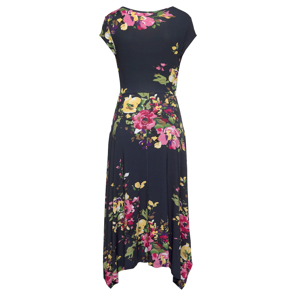 Beachtime Sommerkleid mit Zipfelsaum und Schleife in der Taille Jerseykleid Strandkleid Black Friday Preise