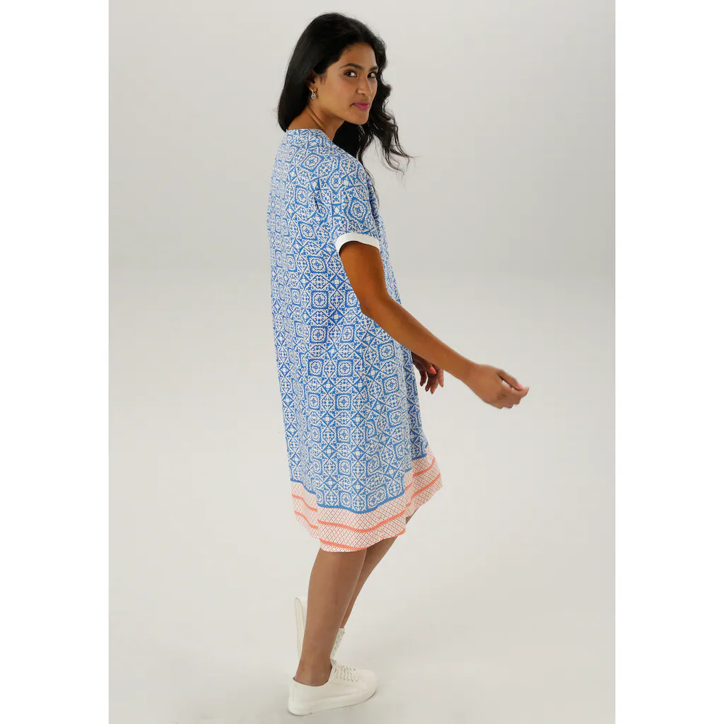 Aniston SELECTED Blusenkleid mit farbharmonischen Ornamenten-Musterung - NEUE KOLLEKTION Im Verkauf