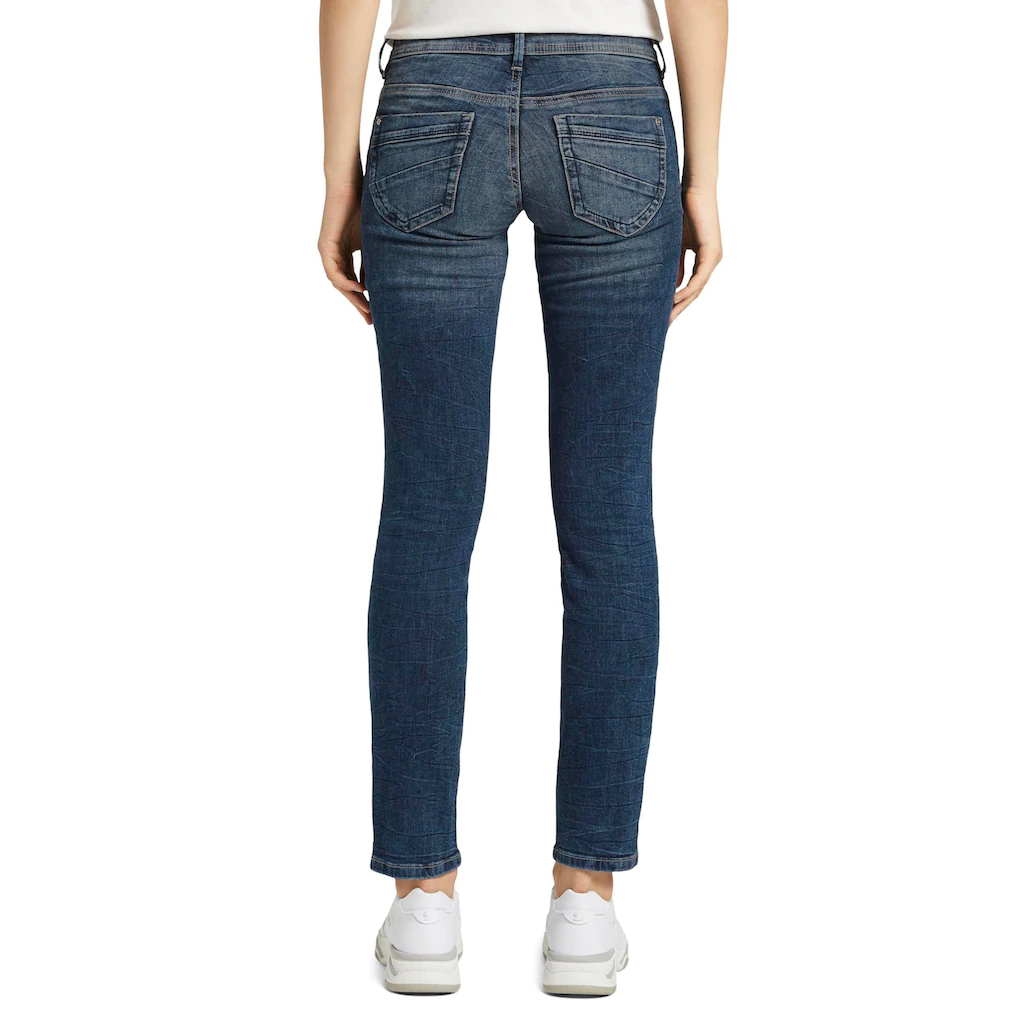 TOM TAILOR Slim-fit-Jeans »Alexa Slim« mit Knopfleiste und dekorativ gesteppter Passe Auslauf