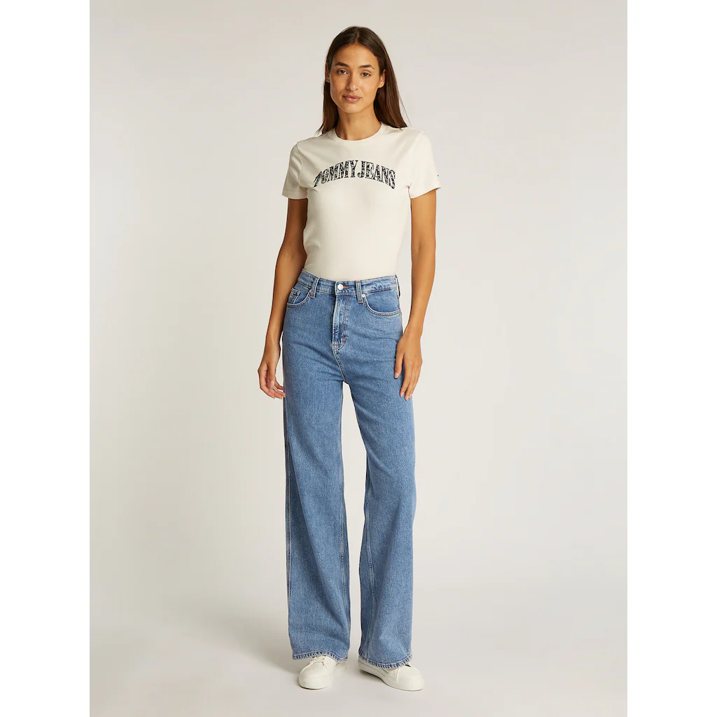 Tommy Jeans Weite Jeans »Claire High Rise« mit Logo-Badge Verkauf