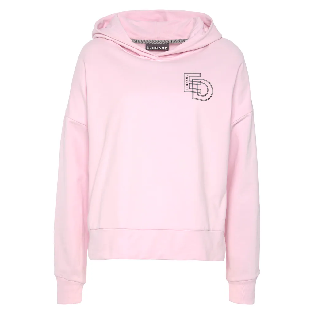 Elbsand Kapuzensweatshirt mit großem Logodruck auf dem Rücken bequemer Hoodie aus Baumwolle Angebote
