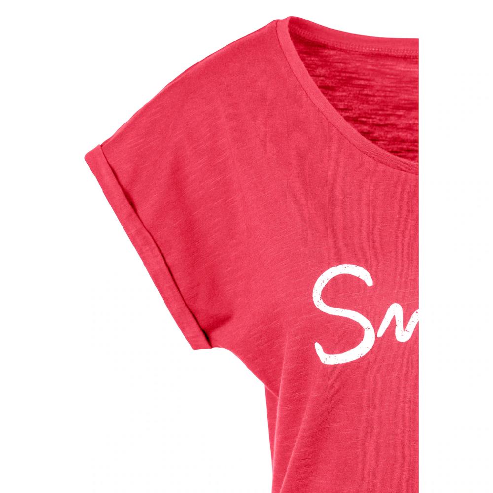 Beachtime T-Shirt »mit Frontdruck "Smile"« aus weicher Baumwoll-Qualität Blitzverkäufe