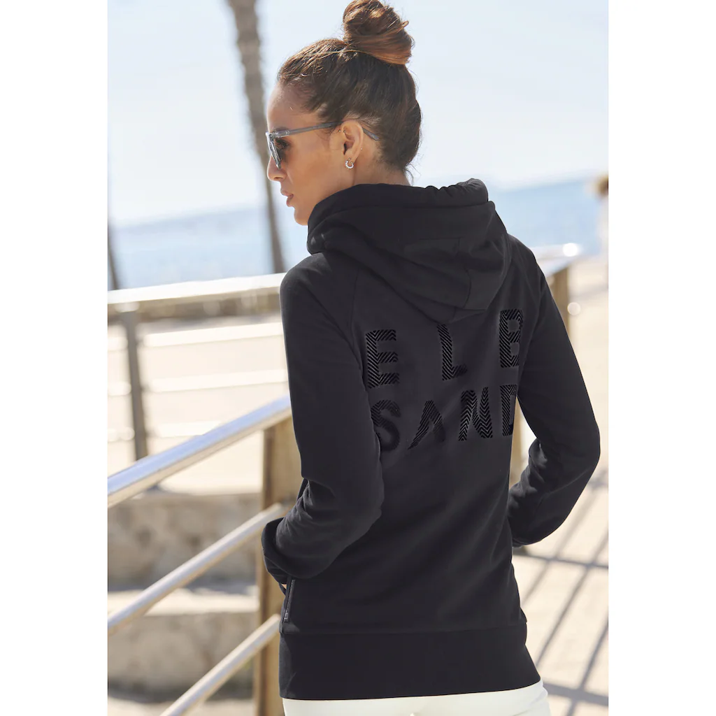 Elbsand Kapuzensweatjacke »Kria« mit Logodruck hinten lässige Freizeitjacke mit Taschen Exklusivangebot