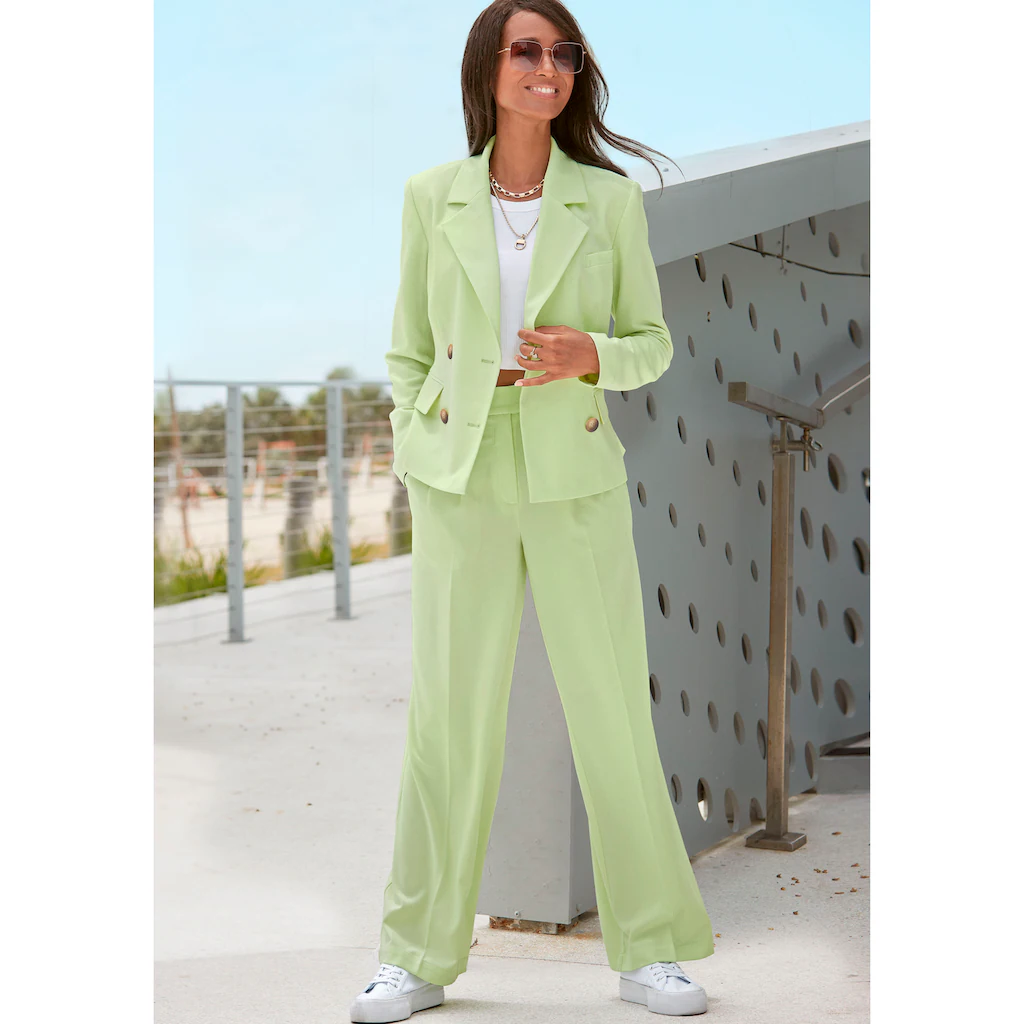LASCANA Kurzblazer mit doppelreihigem Knopfverschluss Damenblazer sportlich-elegant Zeitlich begrenztes Angebot