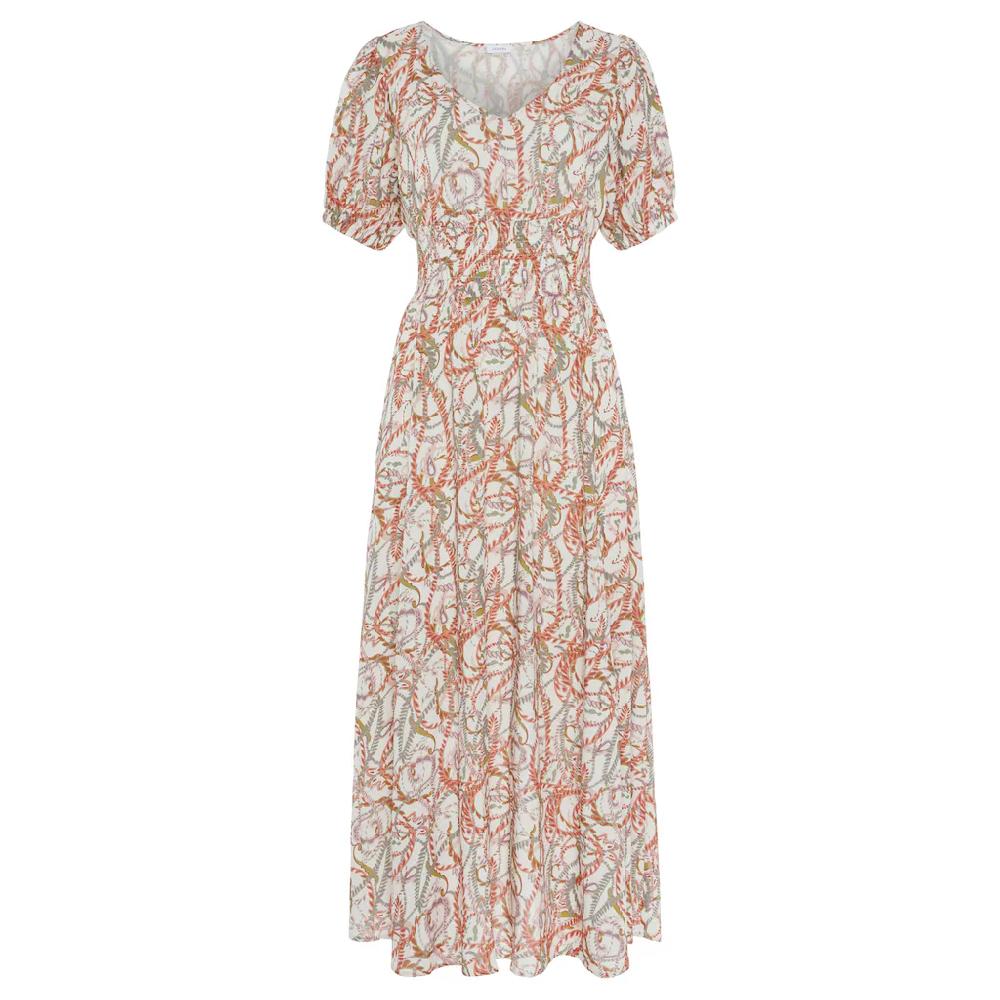 LASCANA Maxikleid mit Alloverdruck und V-Ausschnitt Sommerkleid Strandkleid Bestseller