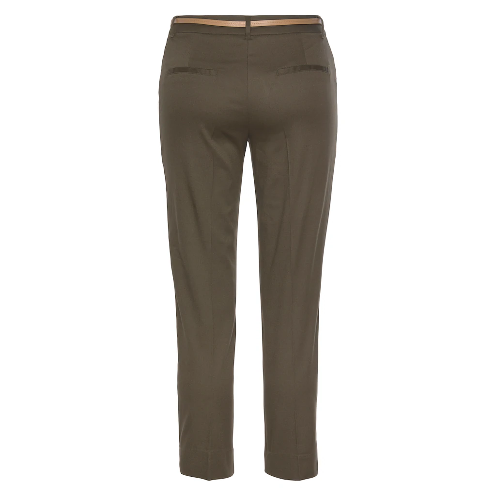 Vivance Chinohose (mit Gürtel in Lederoptik) in klassischer Basic-Form Stoffhose Business-Look Riesige Ersparnisse