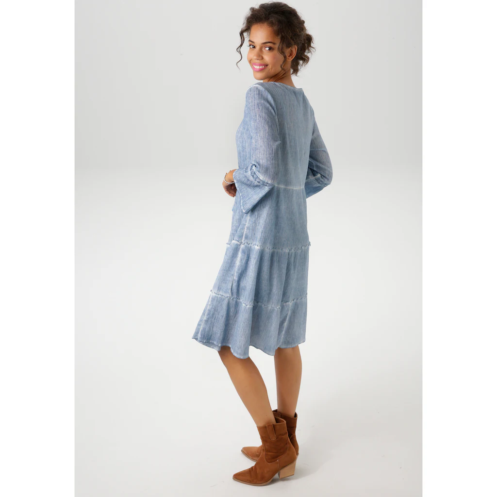 Aniston CASUAL Tunikakleid (mit Jersey-Unterkleid) mit aufwändiger Spitzenverzierung Nur für heute