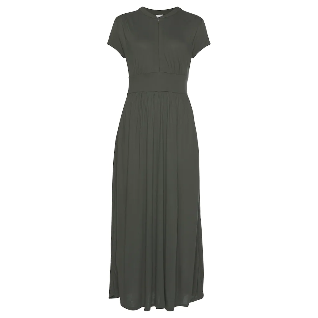 LASCANA Midikleid mit Reißverschluss am Ausschnitt figurbetont sportlich-elegant Discount Store für neue Produkte