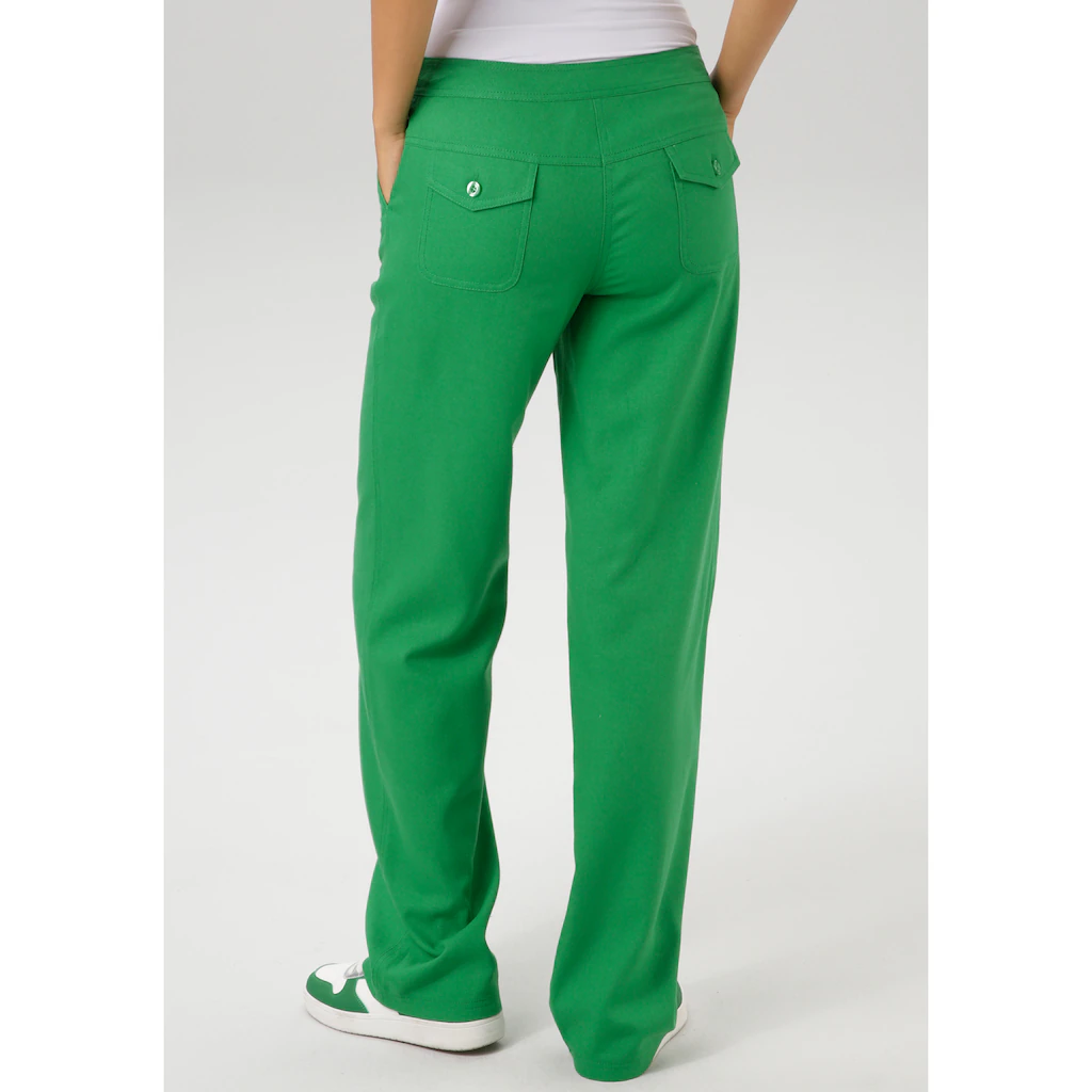 Aniston CASUAL Leinenhose mit Bindeband Super Rabatt