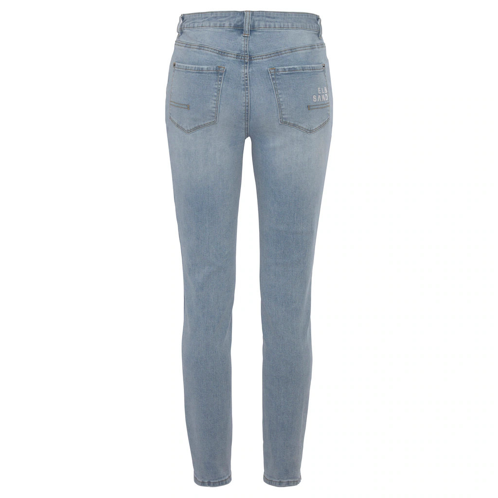 Elbsand Slim-fit-Jeans mit Logodruck schmale Passform softe Denimqualität Riesige Rabatte