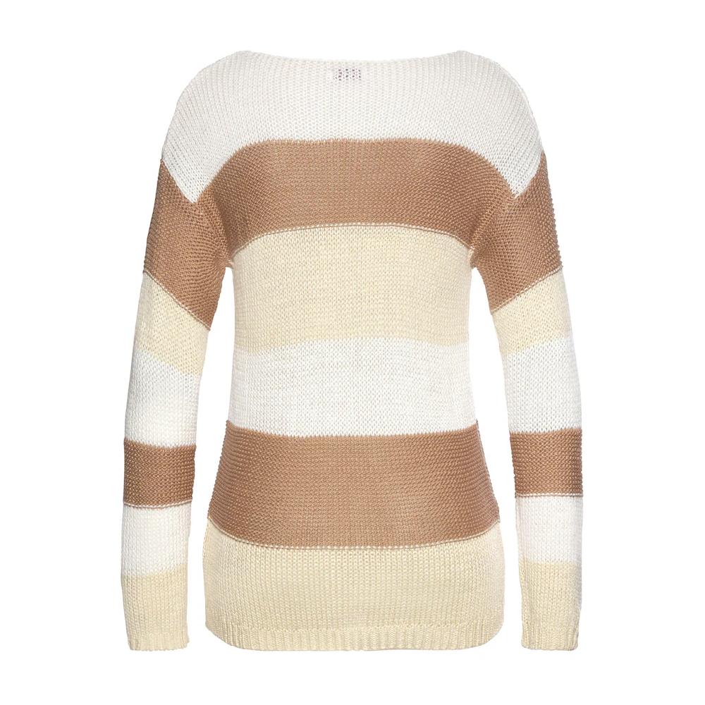 LASCANA Streifenpullover mit überschnittenen Schultern Strickpullover figurumspielend Black Friday Preise