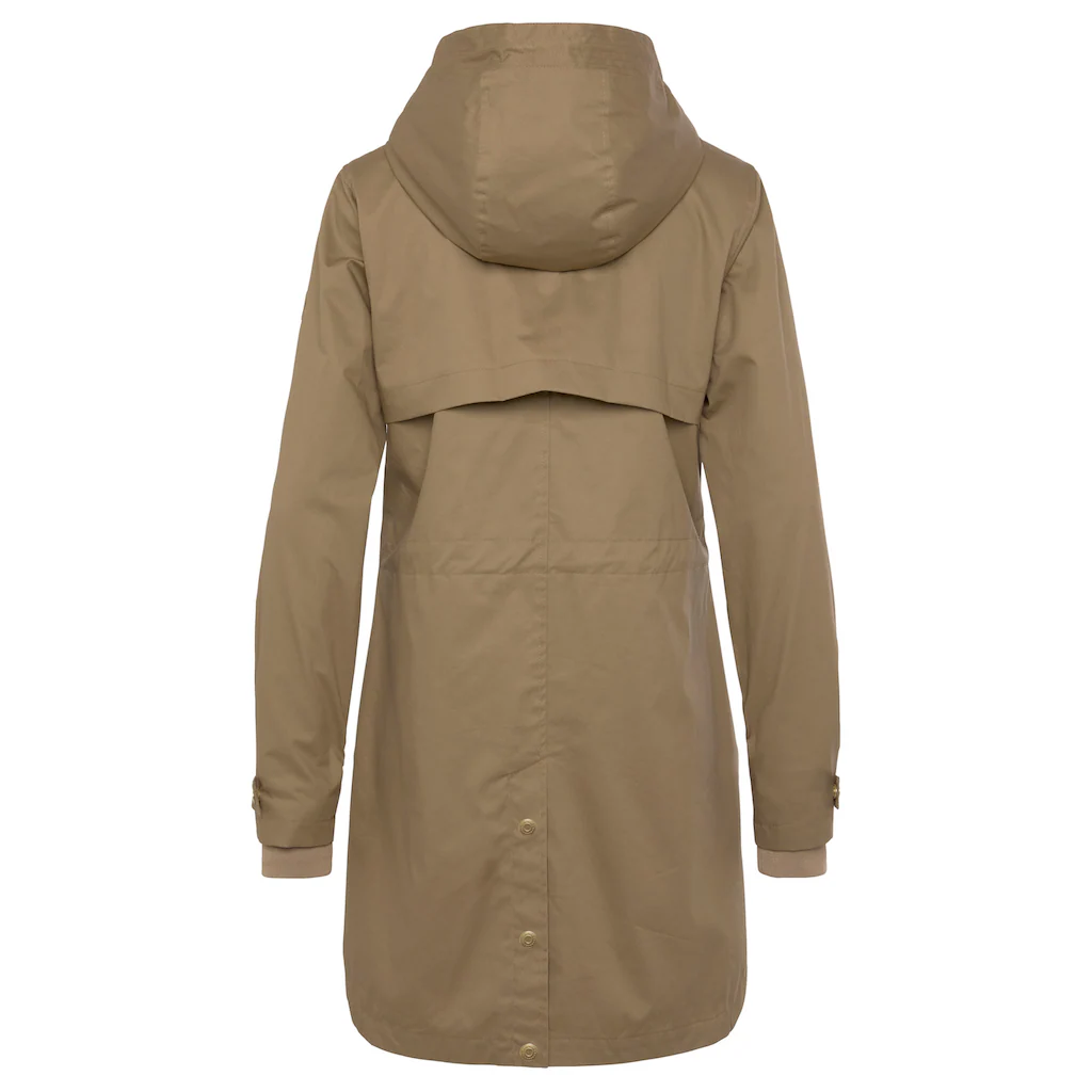 French Connection Outdoorjacke mit Kapuze Saumschlitz mit Druckknöpfen auf der Rückseite 50% Rabatt für begrenzte Zeit