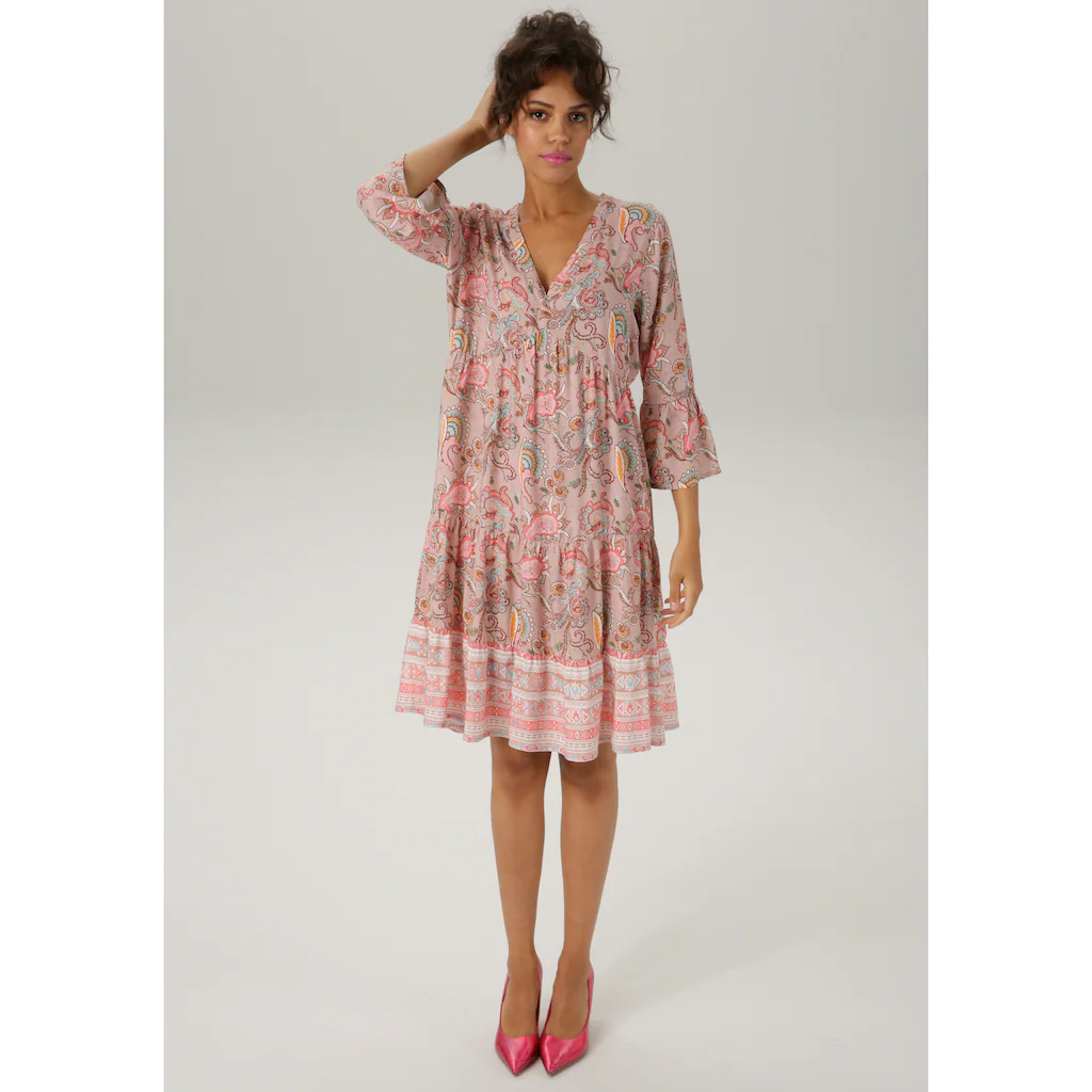 Aniston CASUAL Tunikakleid mit fantasievollem Druck Auslauf