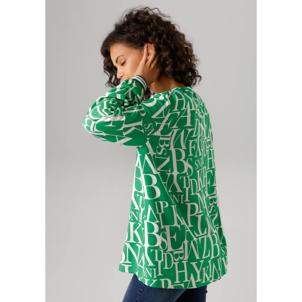 Aniston CASUAL Schlupfbluse mit Buchstaben bedruckt Schlussverkauf