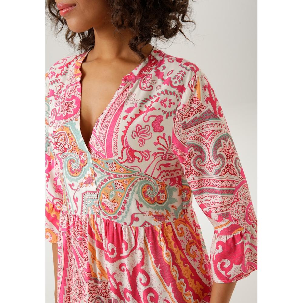 Aniston CASUAL Blusenkleid mit großflächigem Paisley-Druck Meist gekauft