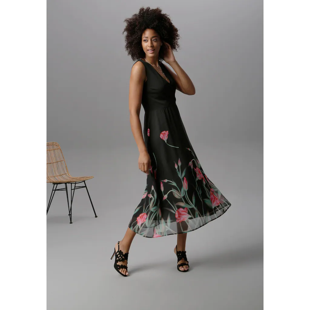 Aniston SELECTED Sommerkleid mit floralem Druck Fabrikpreis