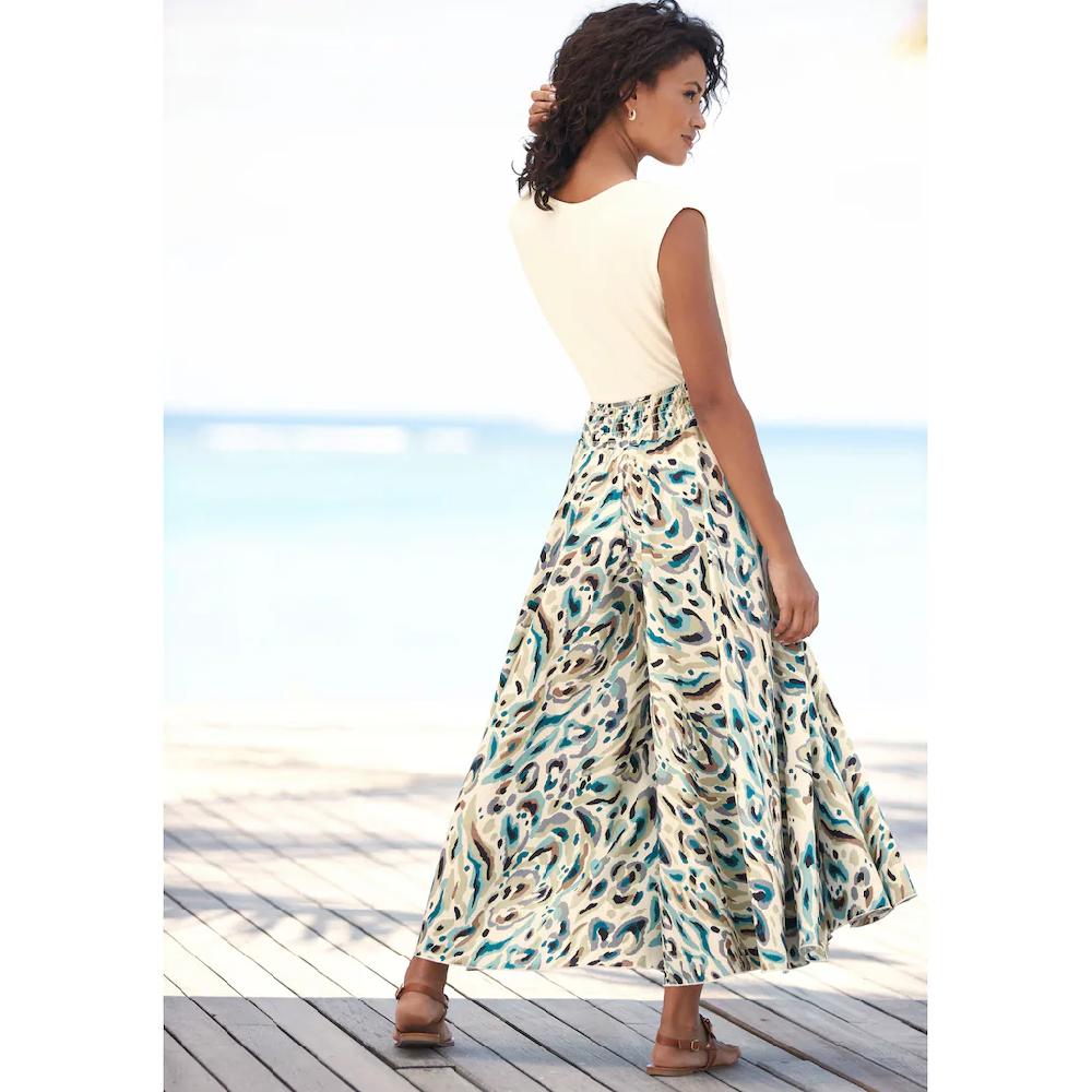 LASCANA Hosenrock mit Alloverdruck Culotte extraweites Bein Versandkostenfrei