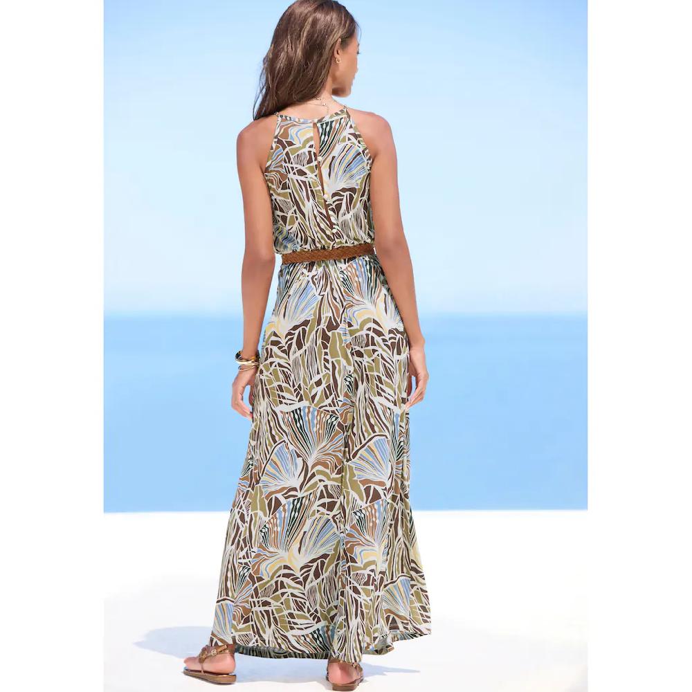 LASCANA Maxikleid leichtes Sommerkleid mit Alloverprint fließendes Strandkleid Osterangebot