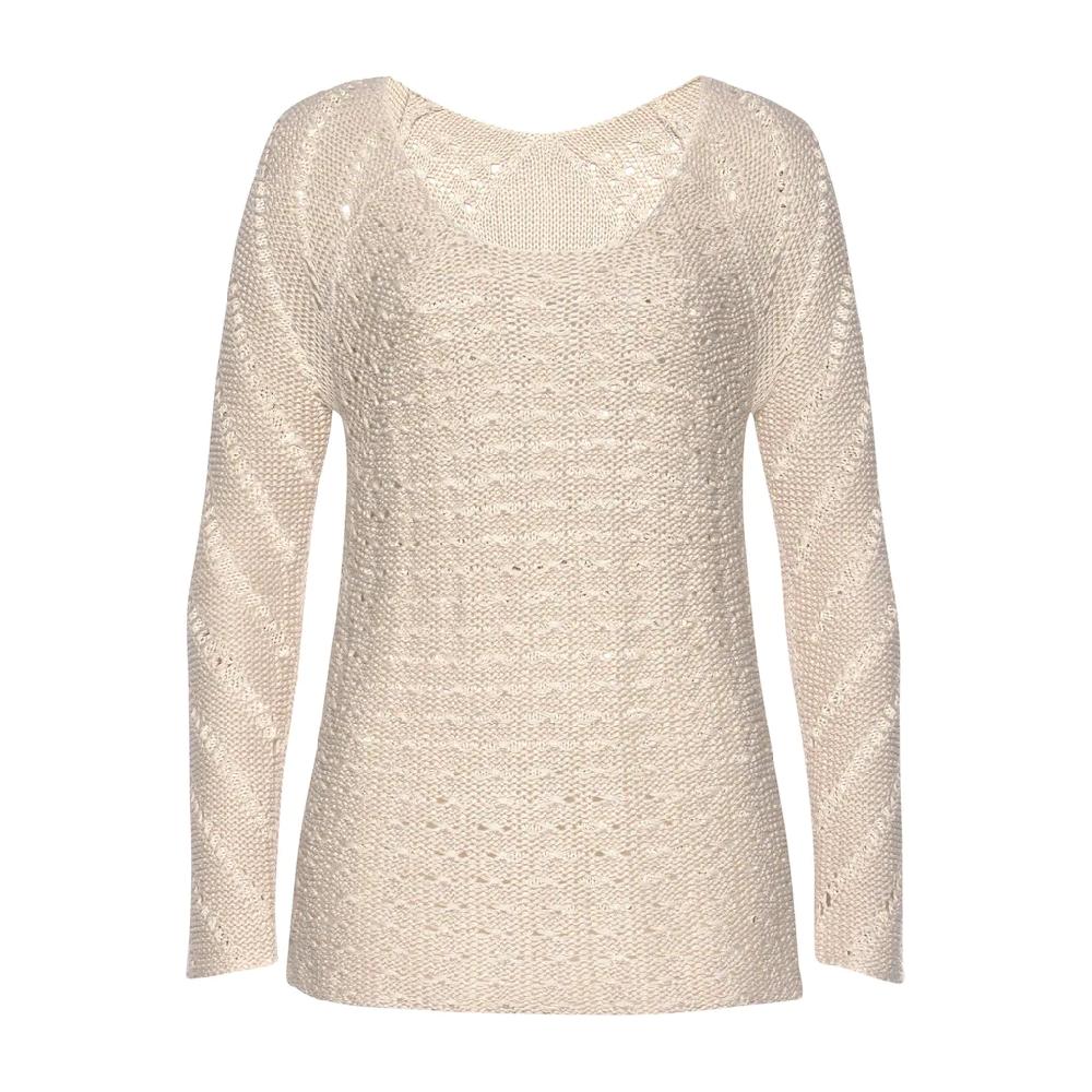 LASCANA Ajourpullover mit tollem Lochstrickmuster Strandpullover leicht transparent Vatertagsangebot