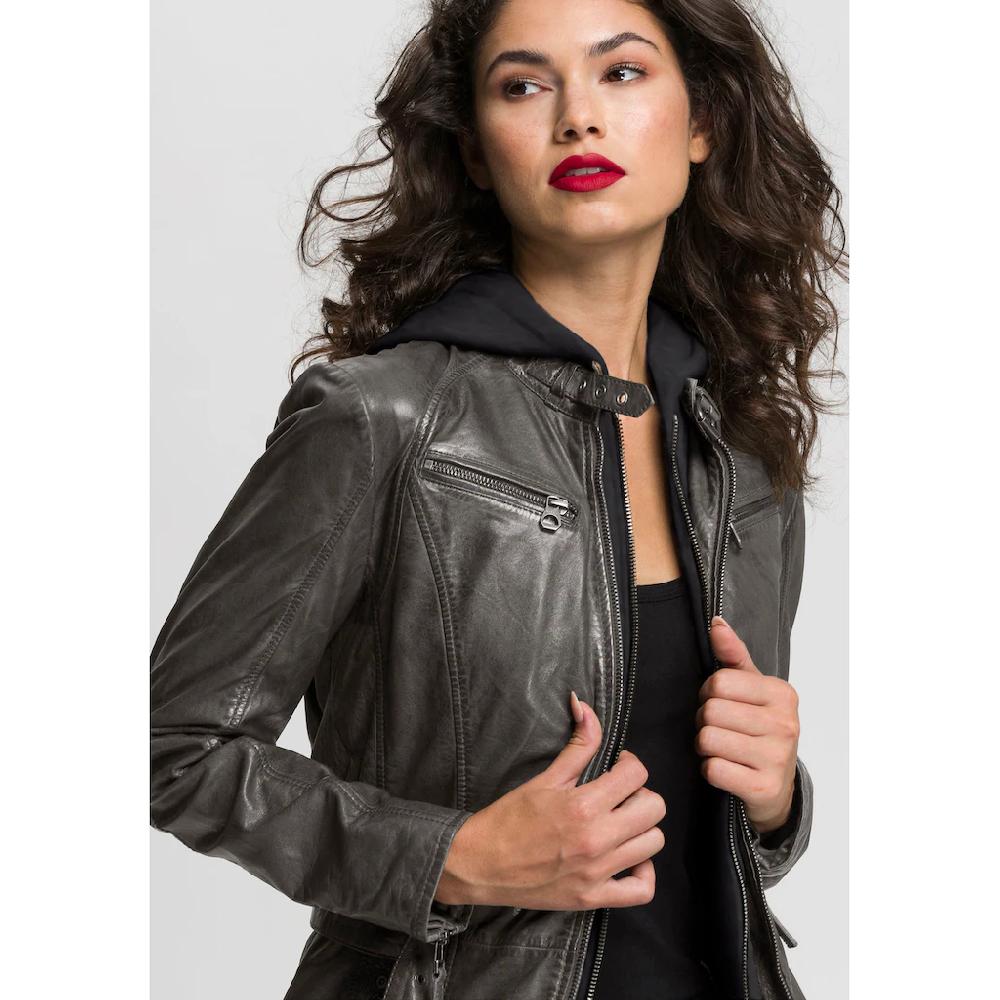 Mauritius Ledermantel »BENTE2« (mit Gürtel) lange Lederjacke mit Gürtel & abnehmbarem Kapuzen-Inlay Jubiläumsangebot