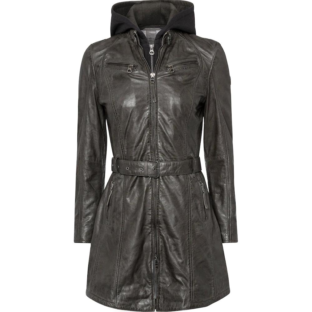 Mauritius Ledermantel »BENTE2« (mit Gürtel) lange Lederjacke mit Gürtel & abnehmbarem Kapuzen-Inlay Jubiläumsangebot