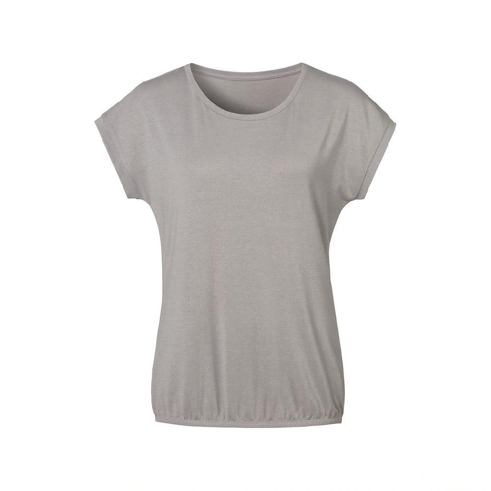 Vivance Rundhalsshirt »mit dezentem Glitzerdruck« aus weicher Viskose-Qualität Neueste Mode