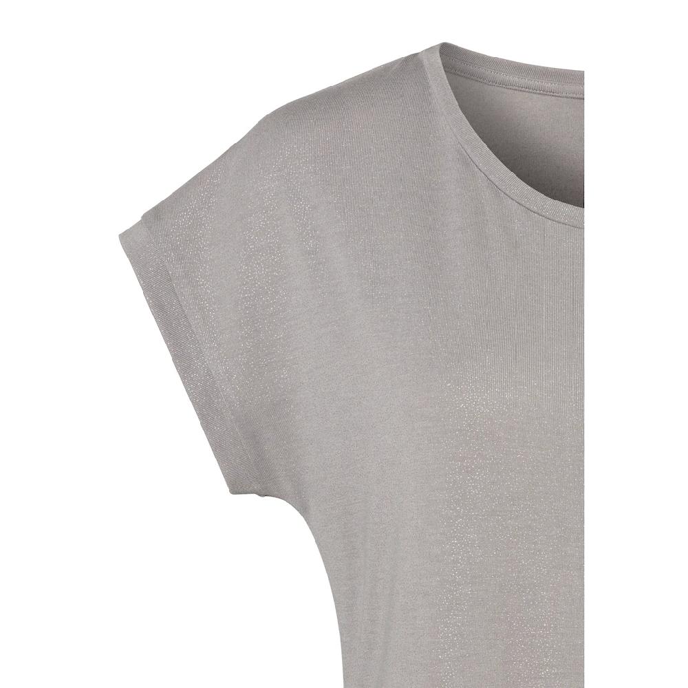 Vivance Rundhalsshirt »mit dezentem Glitzerdruck« aus weicher Viskose-Qualität Neueste Mode