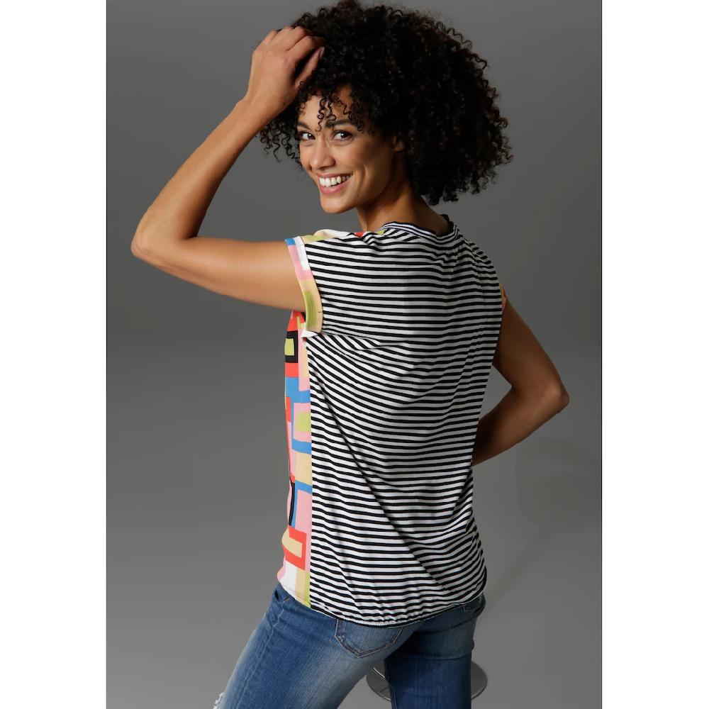 Aniston CASUAL T-Shirt im Material- und Mustermix Blitzangebot